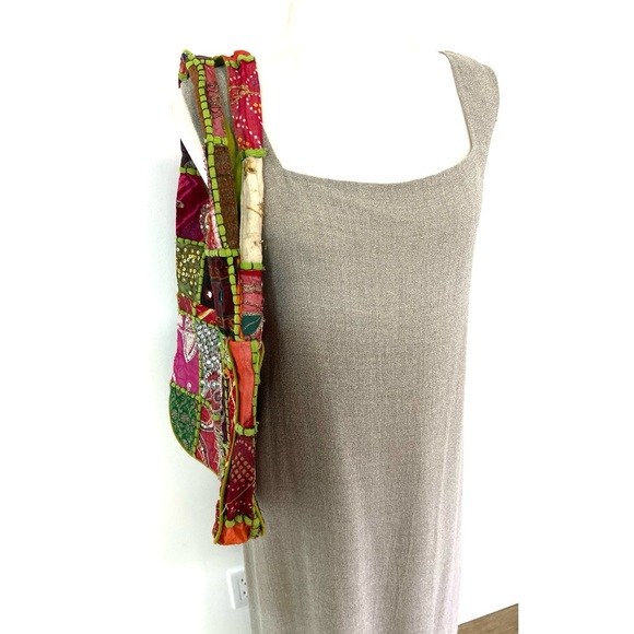 🆕 Boho Multicoloured Patchwork w/Mirror Hobo Shoulder Bag Cotton Made in India - Picture 12 of 16